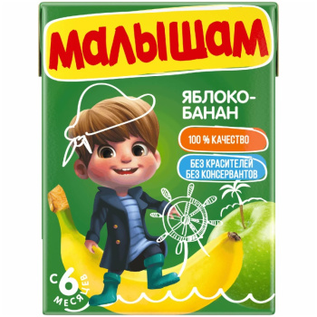 Нектар ФрутоНяня Малышам Яблоко Банан 200 мл