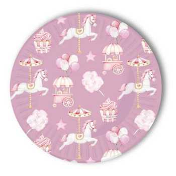 Бумажные тарелки Карусель, 23 см, 6 штук