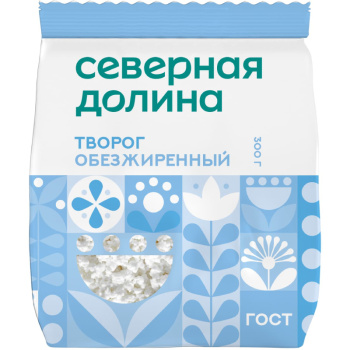 Творог Северная Долина обезжиренный, 300г