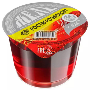 Желе Ростагроэкспорт со вкусом колы без сахара,125 г