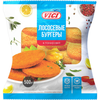 Лососевые Бургеры VICI, 500г