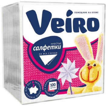 Салфетки бумажные Veiro Белые 100 шт