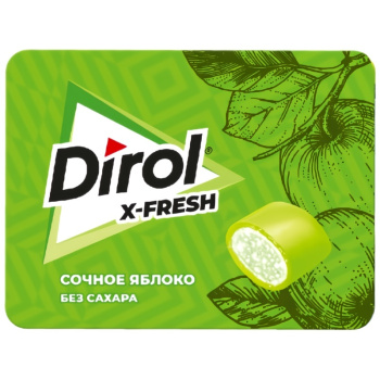 Жевательная резинка Dirol X-Fresh Сочное яблоко 16г