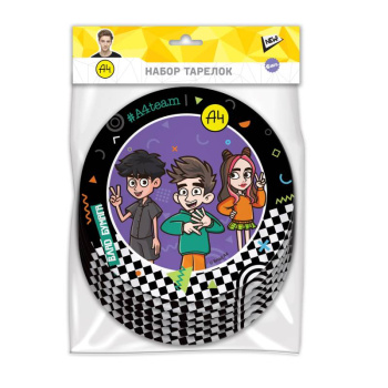 Набор бумажных тарелок Влад А4, 6 шт, d 180 мм