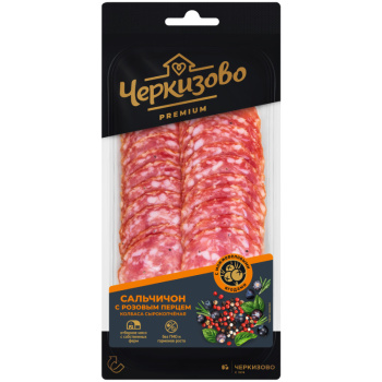 Колбаса сырокопченая Черкизово Сальчичон с розовым перцем нарезка, 85г
