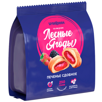 Печенье сдобное со вкусом лесные ягоды, 250г