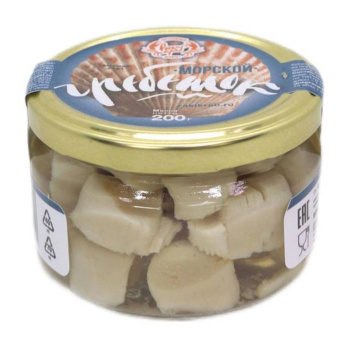 Консервы Гребешок натуральный, 200г 