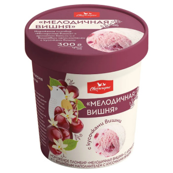 Мороженое пломбир Свитлогорье 300г Мелодичная вишня