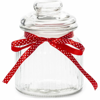 Банка стеклянная с крышкой FLEUR 650мл ABF135W