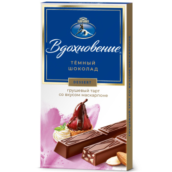 Шоколад Вдохновение грушевый тарт со вкусом маскарпоне, 90г 