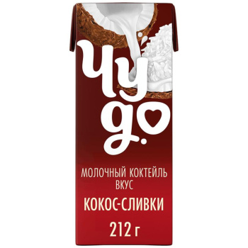Коктейль молочное Чудо Кокос-сливки 2% БЗМЖ, 200г