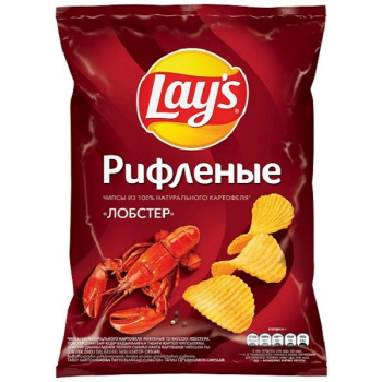Чипсы Лейс 140г Рифленые Лобстер
