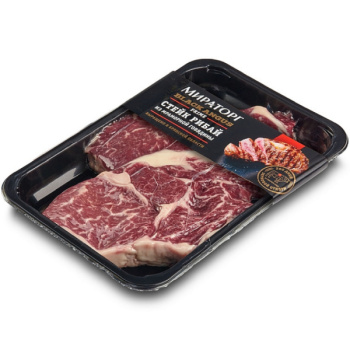 Стейк Рибай говяжий 320г охлажд. Black Angus Мираторг