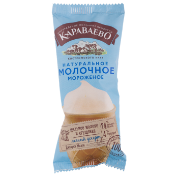 Мороженое Молочное 75г БЗМЖ Караваево
