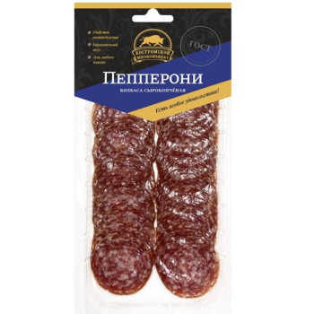 Колбаса Пепперони нарезка 80г Костромской МК