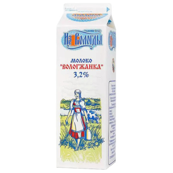 Молоко Вологжанка 3,2%, 970мл
