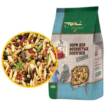 Корм Triol Original 450г для волнистых попугаев Овощи