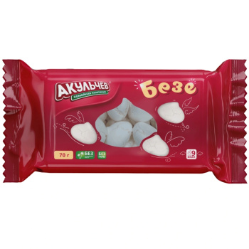 Безе со сливочным вкусом Акульчев, 70г