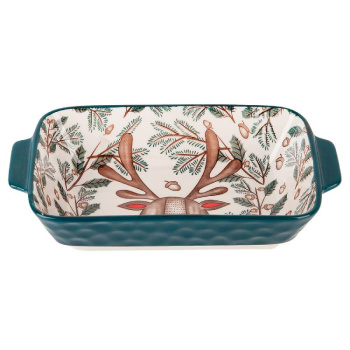 Блюдо для запекания Kawaii Forest.Deer, фарфор, 22x12,5x5см, 600мл