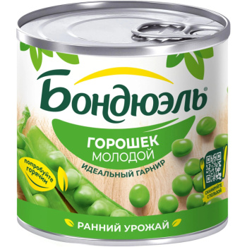 Горошек зелёный Бондюэль молодой, 200г