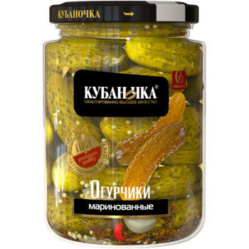 Огурчики Кубаночка маринованные, 360г