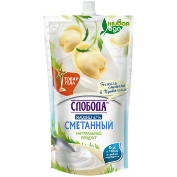 Майонез Провансаль Сметанный Слобода, 395мл