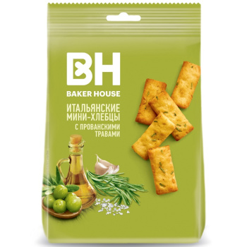 Хлебцы Итальянские Baker House прованские травы, оливковое масло, морская соль, 110г