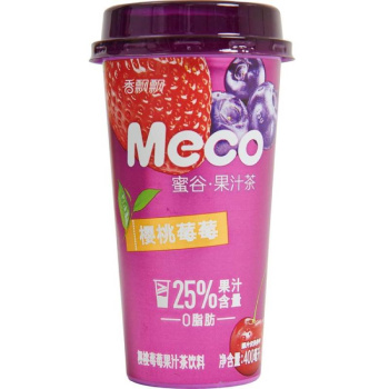 Чай холодный фруктовый Meco со вкусом вишни, черники и клубники, 400мл