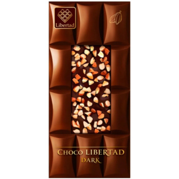 Шоколад тёмный Choco Libertad с жареным миндалём, 80г