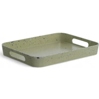 Поднос прямоугольный STONE зеленый, 33х26см