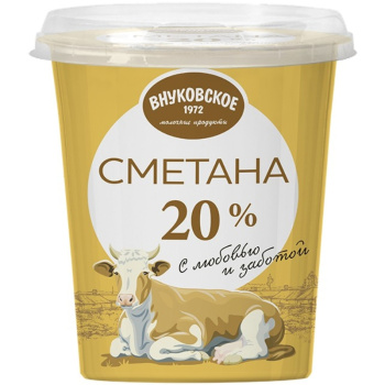 Сметана Внуковское 20% БЗМЖ, 310г