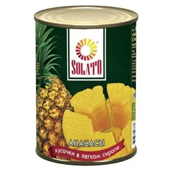 Ананасы Salato кусочки, 580мл