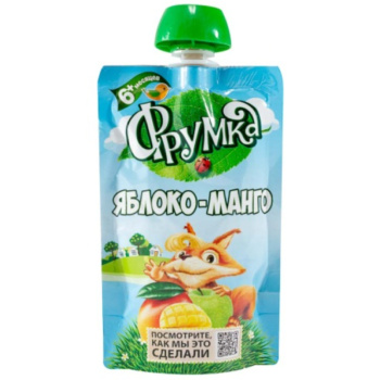 Пюре Фрумка яблоко-манго, для детей раннего возраста, 90г