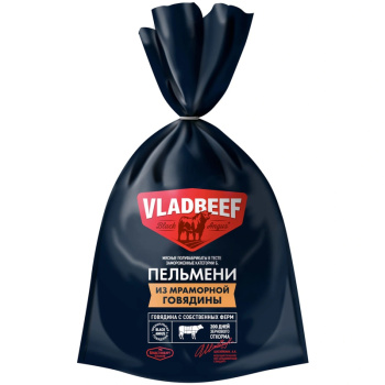 Пельмени из мраморной говядины Владимирский Стандарт, 800г  