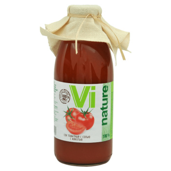 Сок Vi Nature 0,75л Томатный с солью мякотью