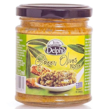 Паста Delphi из зеленых оливок, 190г 
