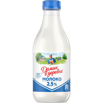 Молоко пастеризованное Домик в Деревне 2,5% 930мл БЗМЖ