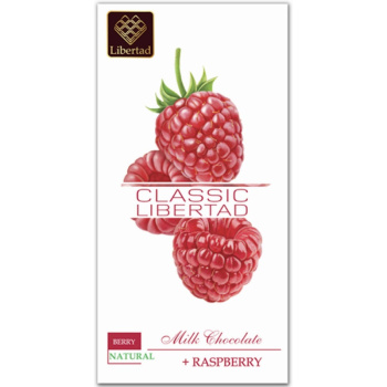 Шоколад молочный Classic Libertad с малиной, 80г