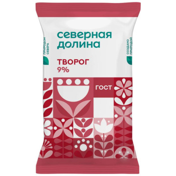 Творог Северная долина БЗМЖ 9%,180г