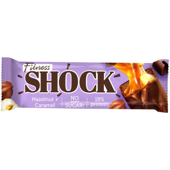 Батончик глазир FitnesShock шоколадная карамель-фундук, 50г