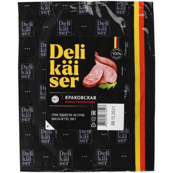 Колбаса полукопчёная Краковская Delikaiser ГОСТ, 300г