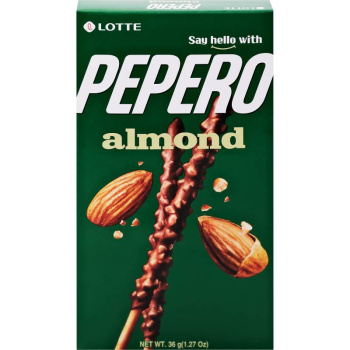 Соломка LOTTE Almond Pepero в шоколадной глазури с миндалем, 36г