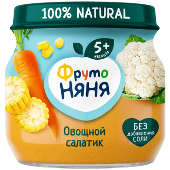 Пюре ФН 80г из цветной капусты, кукурузы и моркови