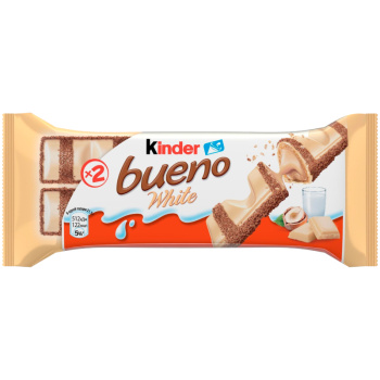 Вафли Kinder Bueno White в белом шоколаде, 39г