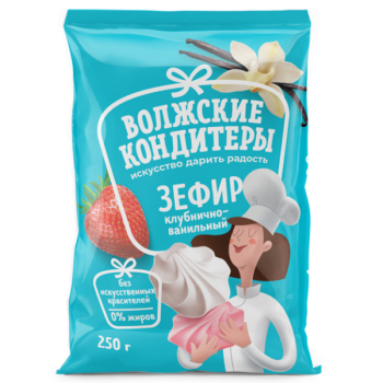 Зефир Клубнично-Ванильный, 250г