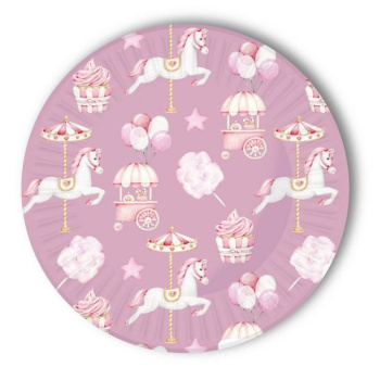 Бумажные тарелки Карусель, 6 штук, 18 см