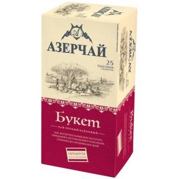 Чай Азерчай Букет чёрный Премиум в пакетиках, 25x2г