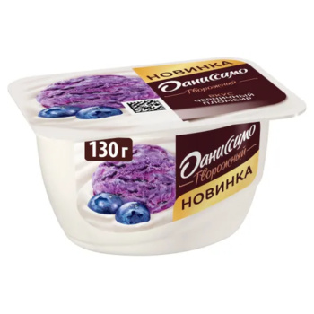 Творожный продукт Даниссимо Черничный пломбир 5,6% БЗМЖ, 130г