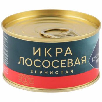 Икра зернистая лососевая соленая горбуша Русское море, 140г