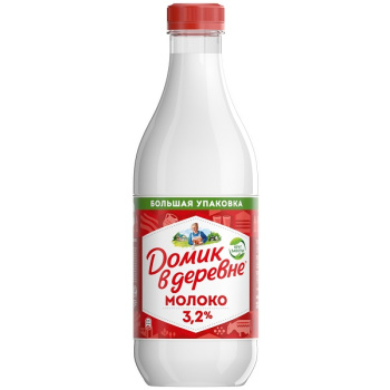 Молоко пастер. Домик в Деревне 3,2% 1400мл пэт. БЗМЖ